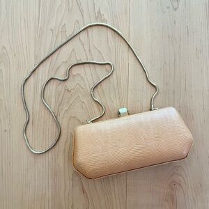 Rebecca Minkoff Peach Clutch Crossbody Evening Bag leather J Crew Kate Spade